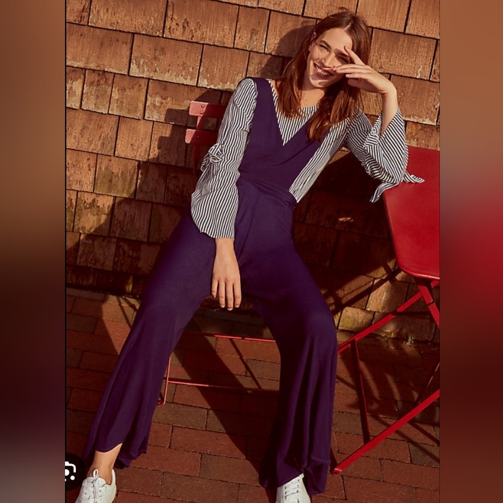 ❤️ ANTHROPOLOGIE MAEVE SOUXANNE WIDE LEG APRON JUMPSUIT, 10